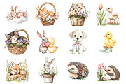 Spring Baby Animals Clipart, an Illustration by Design Market (Thumbnail 2 of 5)