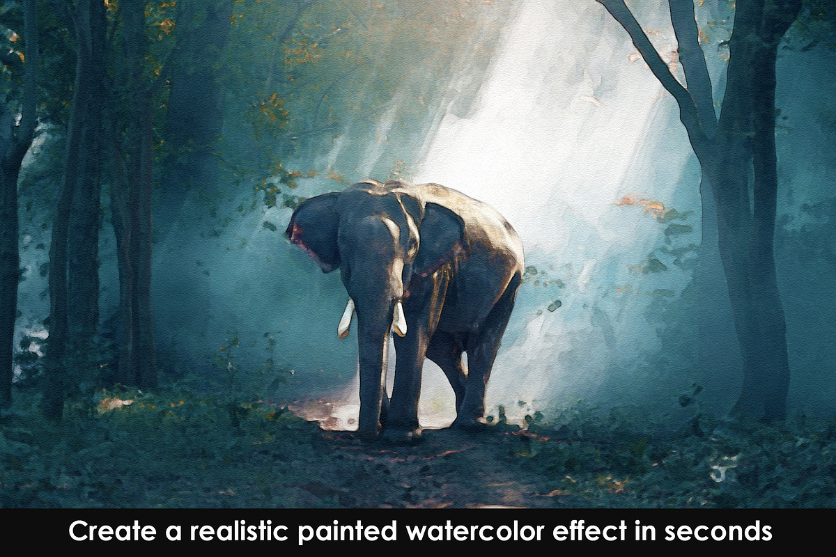 Watercolour Photoshop Action, an Action Add-On by Dene Studios (Photo 4 of 14)