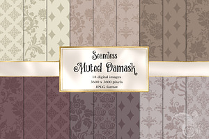 Muted Damask Digital Paper