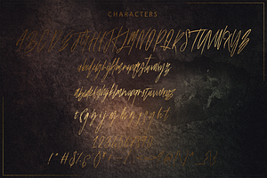 Gold Mastey Artictic Brush Font