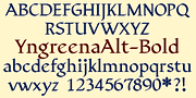 YngreenaAlt, a Serif Font by Ingrimayne Type (Thumbnail 6 of 8)