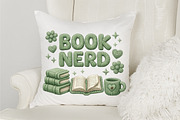 Book Nerd Green PNG, an Illustration by designcity5 (Thumbnail 3 of 4)