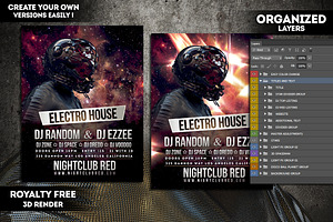Futuristic Party Flyer 001