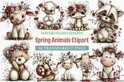 Spring Animals Clipart Png Bundle, an Illustration by Craft Nest (Thumbnail 1 of 8)