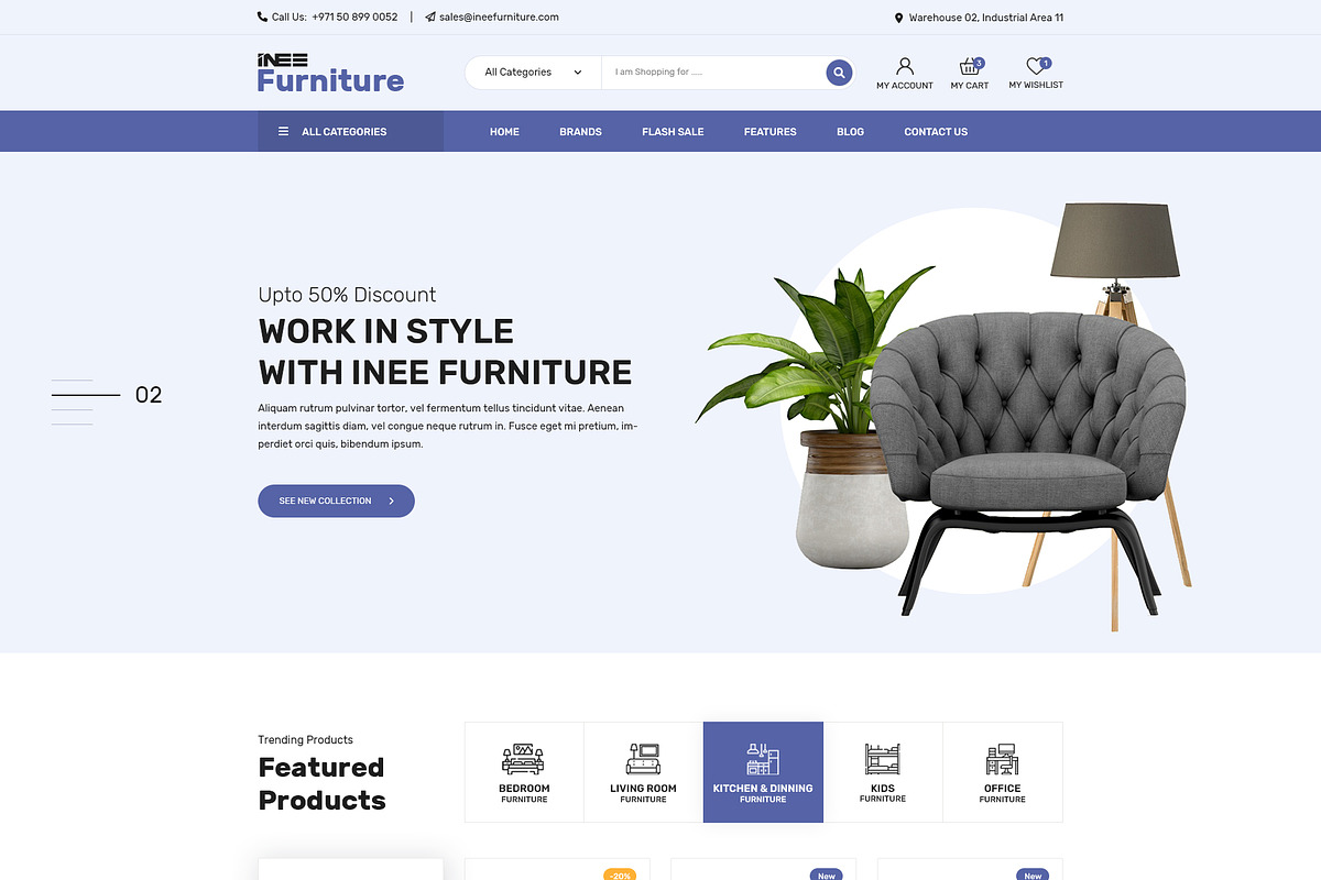 INEE – Multipurpose Landing Pages, a Websites & App Template by ewises (Photo 2 of 9)