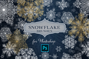 Snowflake Photoshop Brush set
