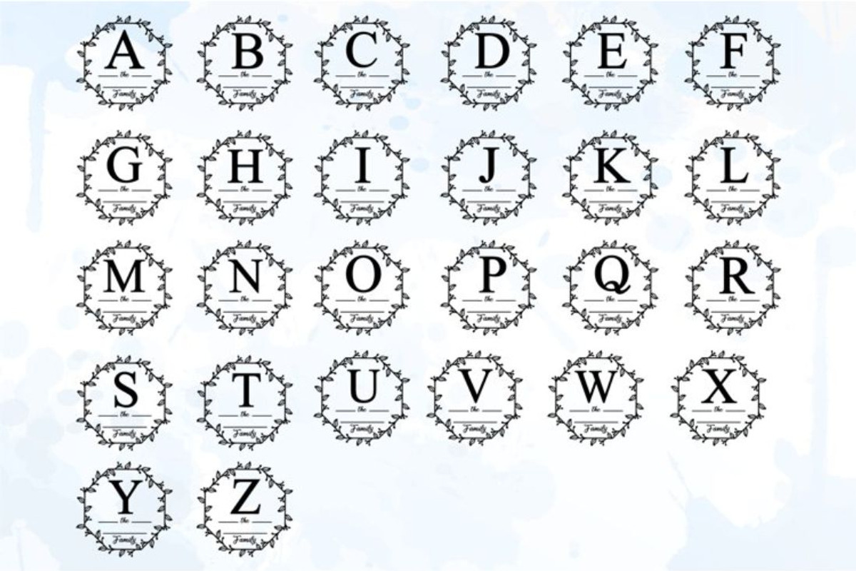 Floral Alphabet Monogram Letter SVG, a Graphic by D2PUTRI (Photo 13 of 27)