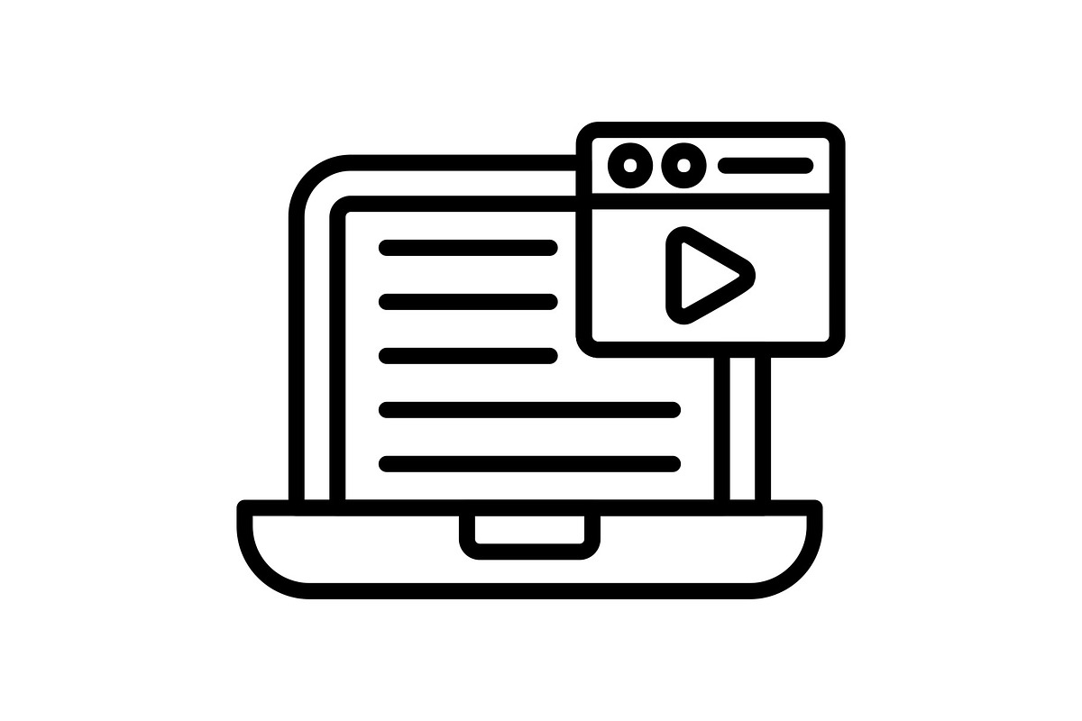 Video Website Line Icon, an Icon by Pexelpy