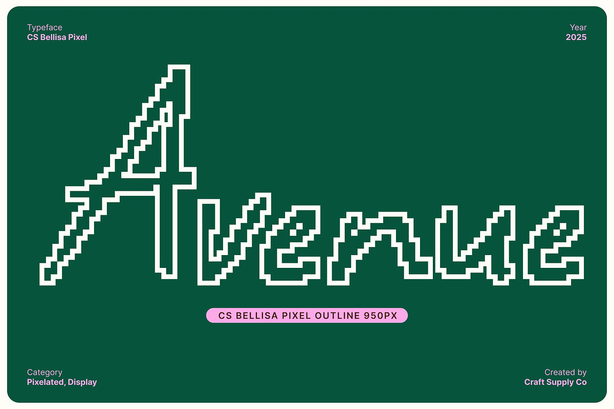 CS Bellisa Pixel, a Handwritten Font by Craft Supply Co. (Photo 3 of 8)