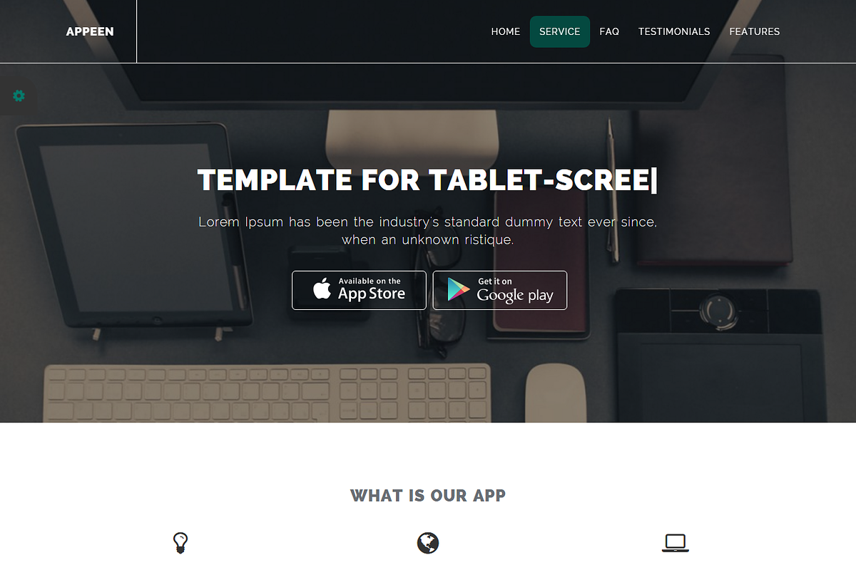 APPEEN-Apps Landing Page, a Bootstrap Template by uExel Web Design Shop (Photo 1 of 4)
