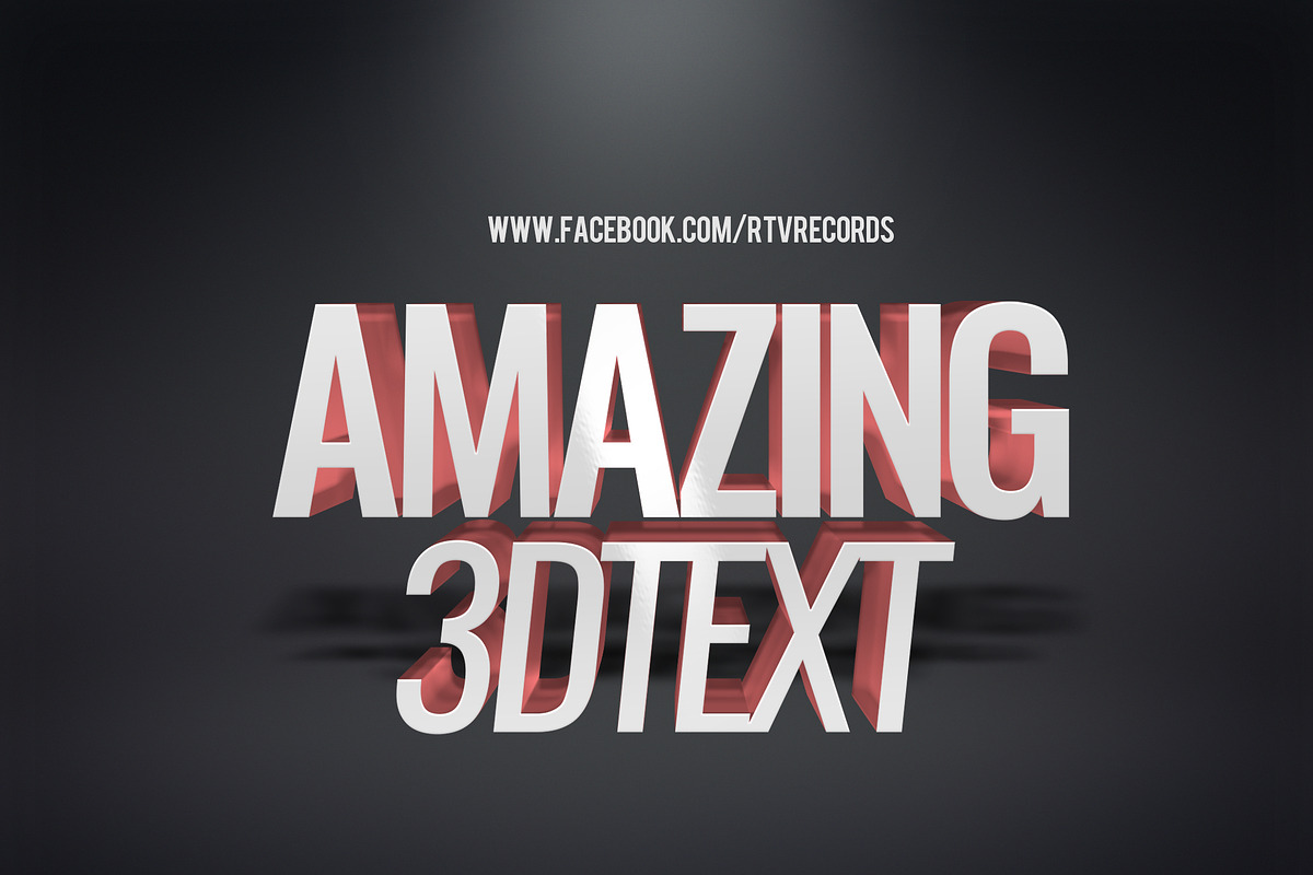 3D Text - Template, a Layer Style Add-On by lawless graphic (Photo 1 of 5)