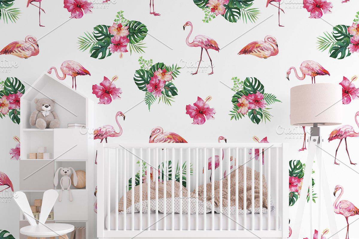 Flamingo Tropical Seamless Patterns, a Pattern Graphic by PatternPalette (Photo 8 of 12)