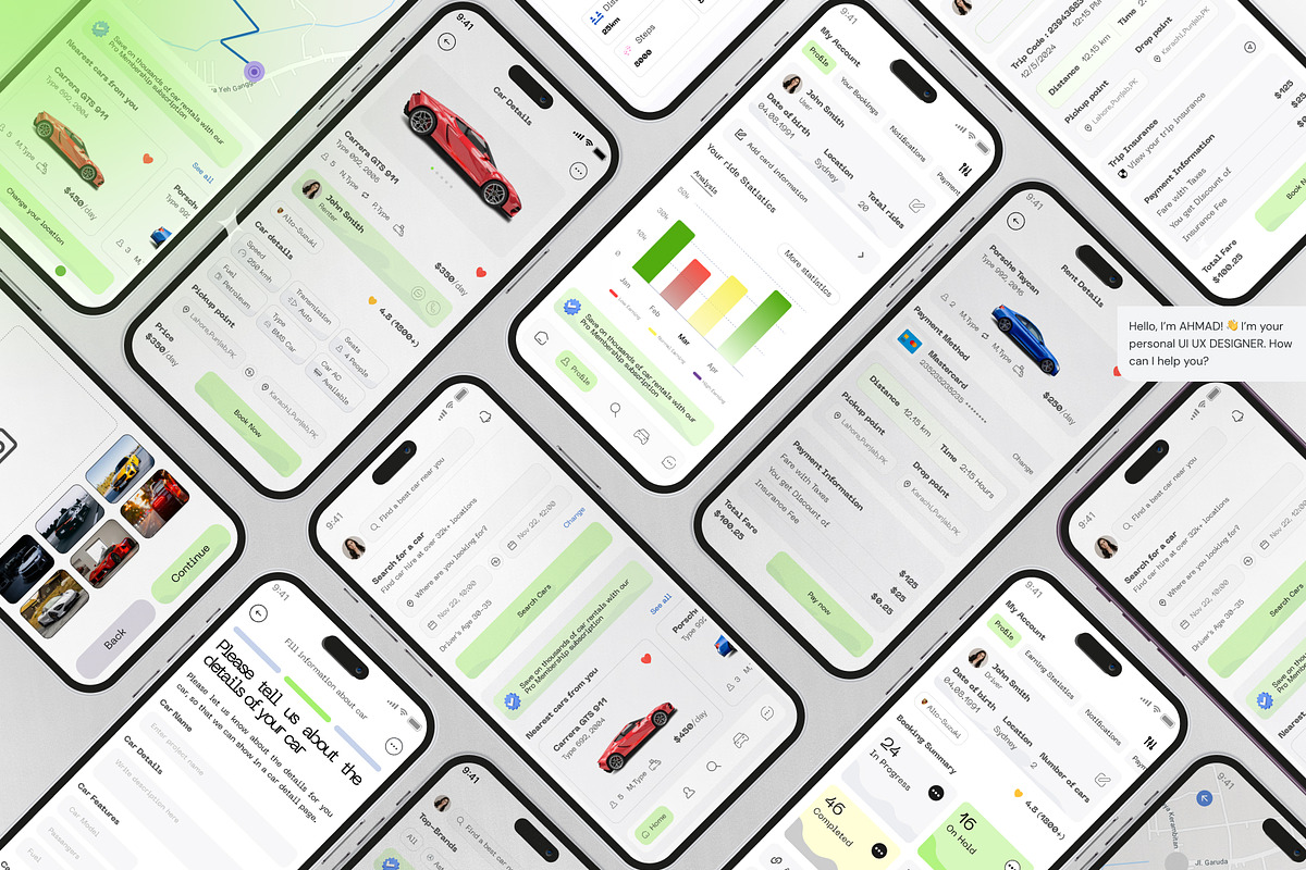 Car Rental Mobile App UI Kit, an UI Kit Template by Muhammad_Ahmad (Photo 5 of 6)