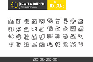 40 Travel and Tourism icons
