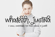 whatever, Justina Font, a Sans Serif Font by A Little Smidge (Thumbnail 1 of 6)