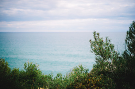 Sea stock photo containing land and sea