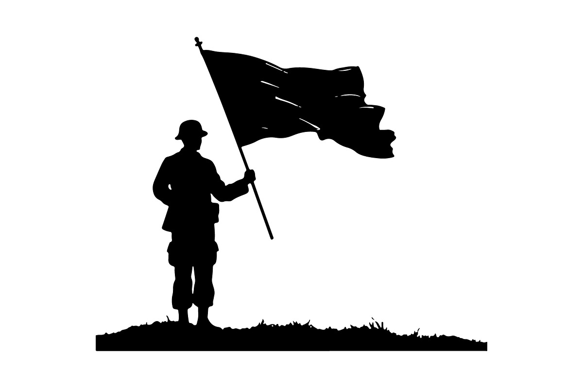 Combat Soldier Silhouettes Bundle, an Object Illustration by Gfx_Store (Photo 7 of 7)