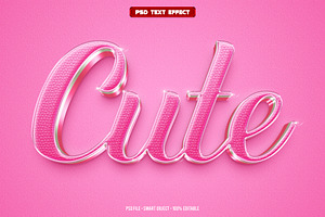 Cute 3D editable text effect, a Brushes & More by Hello Muh