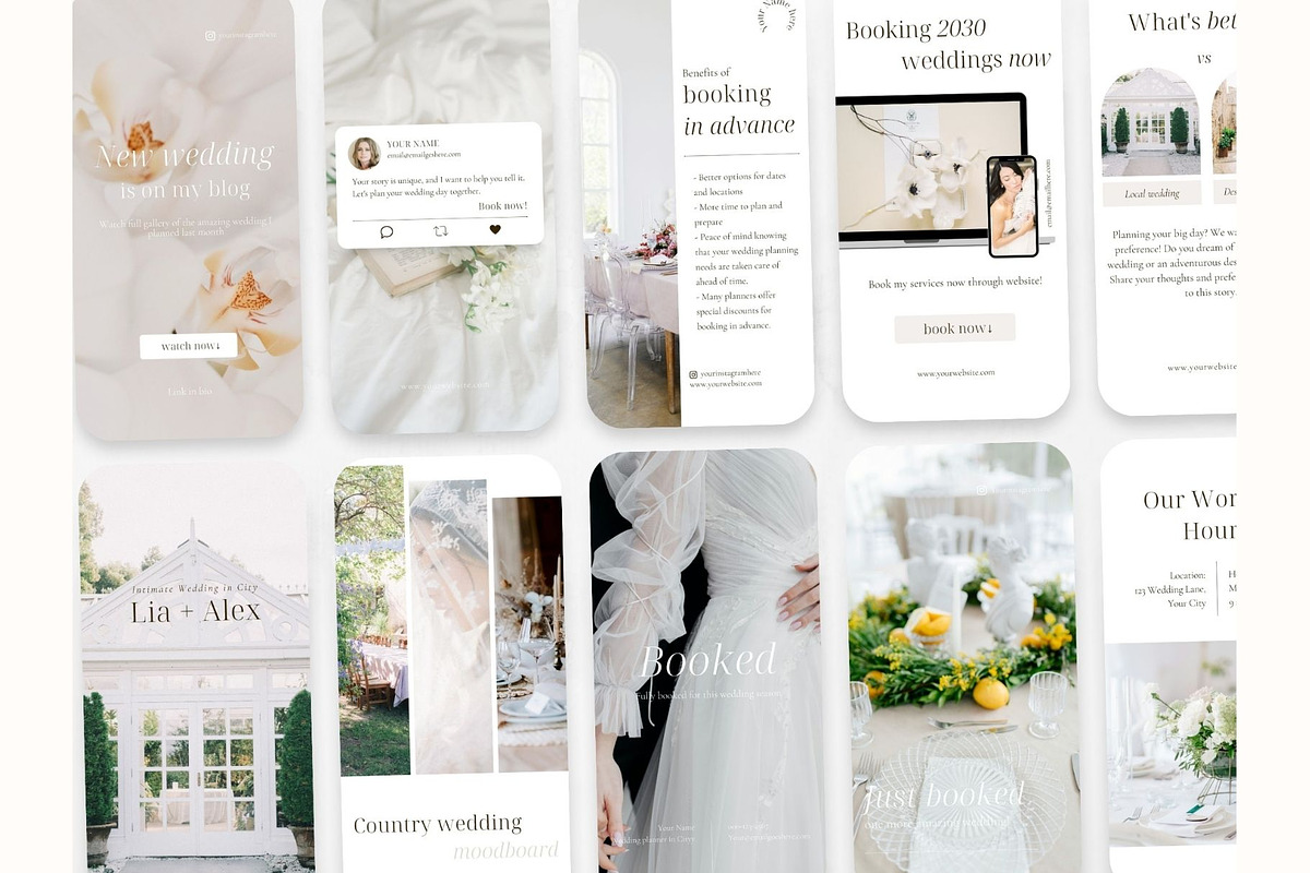 70 Wedding Event Planner Stories, a Social Media Template by PatternLab. (Photo 8 of 9)