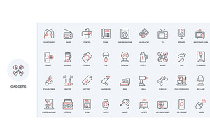 Electronic gadgets smart home icons, a Technology Illustration by Lemberg Vector