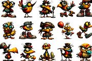 Quirky Funny Bird Clipart, an Illustration by Designking (Thumbnail 3 of 5)