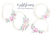Pink and white watercolor flowers, a Card Template by Larisa Maslova (Thumbnail 8 of 12)