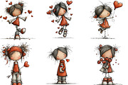 Valentines Fairy Clipart, an Illustration by Designking (Thumbnail 2 of 5)