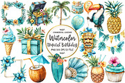 Tropical Turquoise Birthday Clipart, an Illustration by OK Design (Thumbnail 1 of 5)