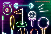 Neon Sports Clipart PNG, a Sport Illustration by Lenninator Digital (Thumbnail 3 of 6)