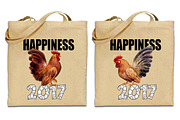 watercolor roosters family & 2017, an Animal Illustration by Graphobia (Thumbnail 7 of 13)