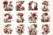 Floral Baby Alphabet Clipart Set, an Illustration by DreamCafeArt (Thumbnail 4 of 4)