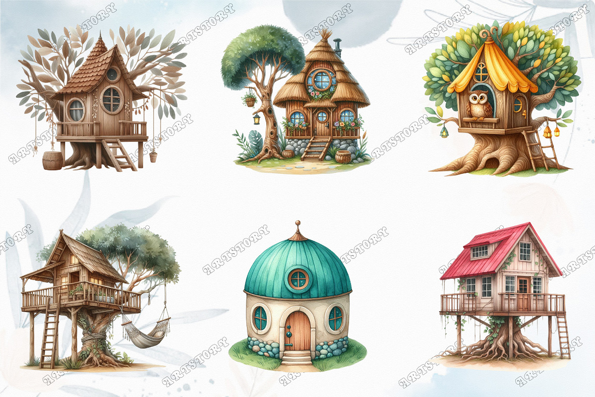 Watercolor Treehouse Sublimation, a Graphic by designcity5 (Photo 3 of 5)