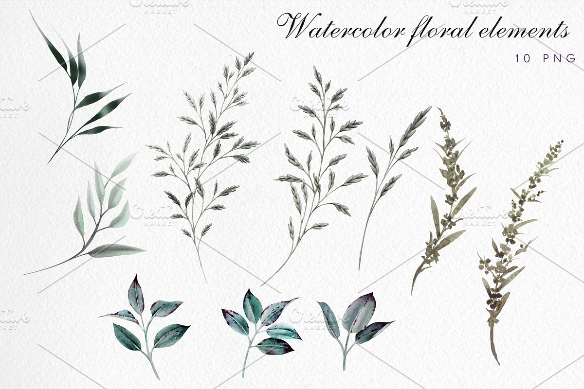 SALE Watercolor flowers, a Decorative Illustration by ollalya (Photo 5 of 12)