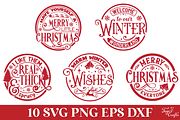 Round Christmas Ornaments Pack, an Object Graphic by Anastasia Feya (Thumbnail 4 of 9)
