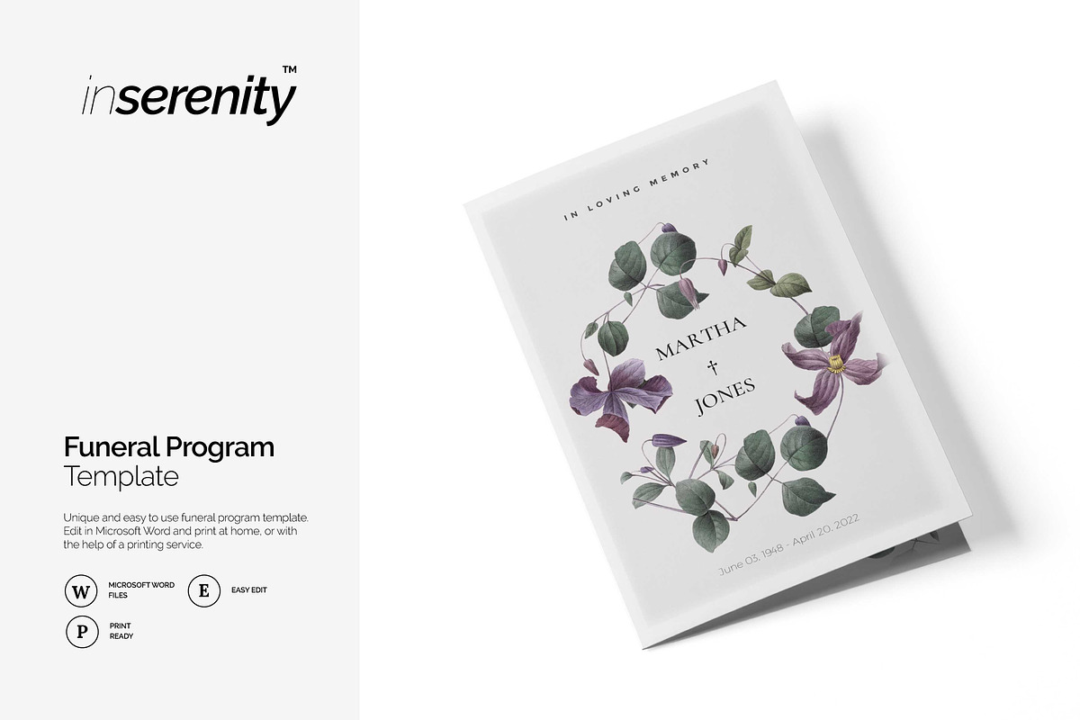 Funeral program, a Brochure Template by inserenity (Photo 1 of 6)