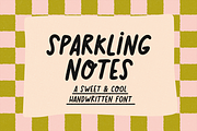 Sparkling Notes | Handwritten Font, a Handwritten Font by Maria Feliz Fonts (Thumbnail 1 of 9)