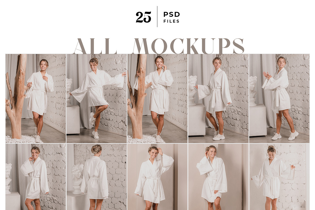 Kimono Dress Mockup Bundle + Freebie, an Apparel Mockup by Neutral Mockups (Photo 4 of 8)