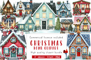 Christmas Home Clipart Bundle, an Illustration by CreationArt (Thumbnail 1 of 5)