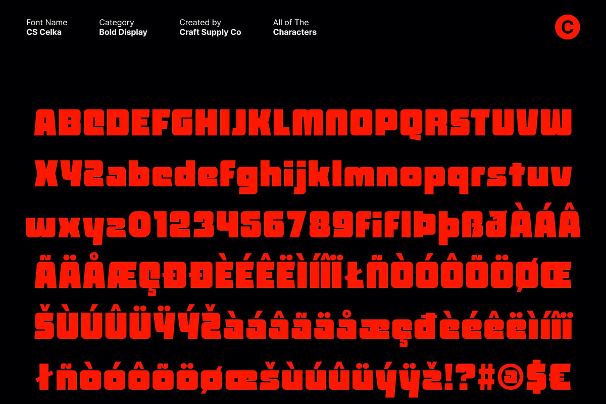 CS Celka – Bold Display Font, a Sans Serif Font by Craft Supply Co. (Photo 8 of 8)