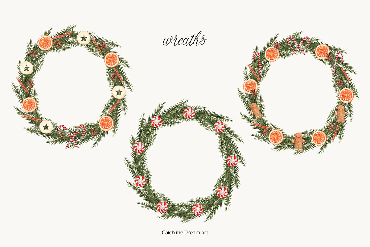 Winter Drinks Christmas Cocktails, a Food Illustration by Catch the Dream Art (Photo 7 of 8)