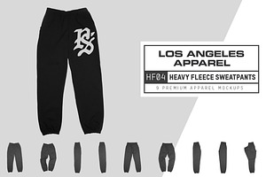 LA Apparel HF04 Heavy Fleece Pants, a Bottom Mockup by Pixel Sauce™