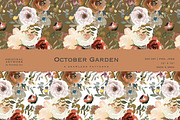 Fall Watercolor Floral Clipart Set, a Decorative Illustration by Patishop Art (Thumbnail 13 of 17)