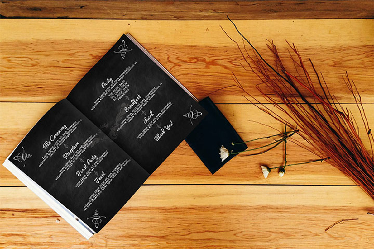 Wedding Program Vintage 2 sides, a Brochure Template by Graphicfy Templates (Photo 3 of 3)