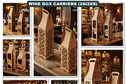 Wooden Wine Box Laser Cut Templates, a Graphic by AtacanDigital (Thumbnail 1 of 8)