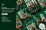Basketball Social Media Template, a Social Media Template by Geelator Studio (Thumbnail 1 of 4)