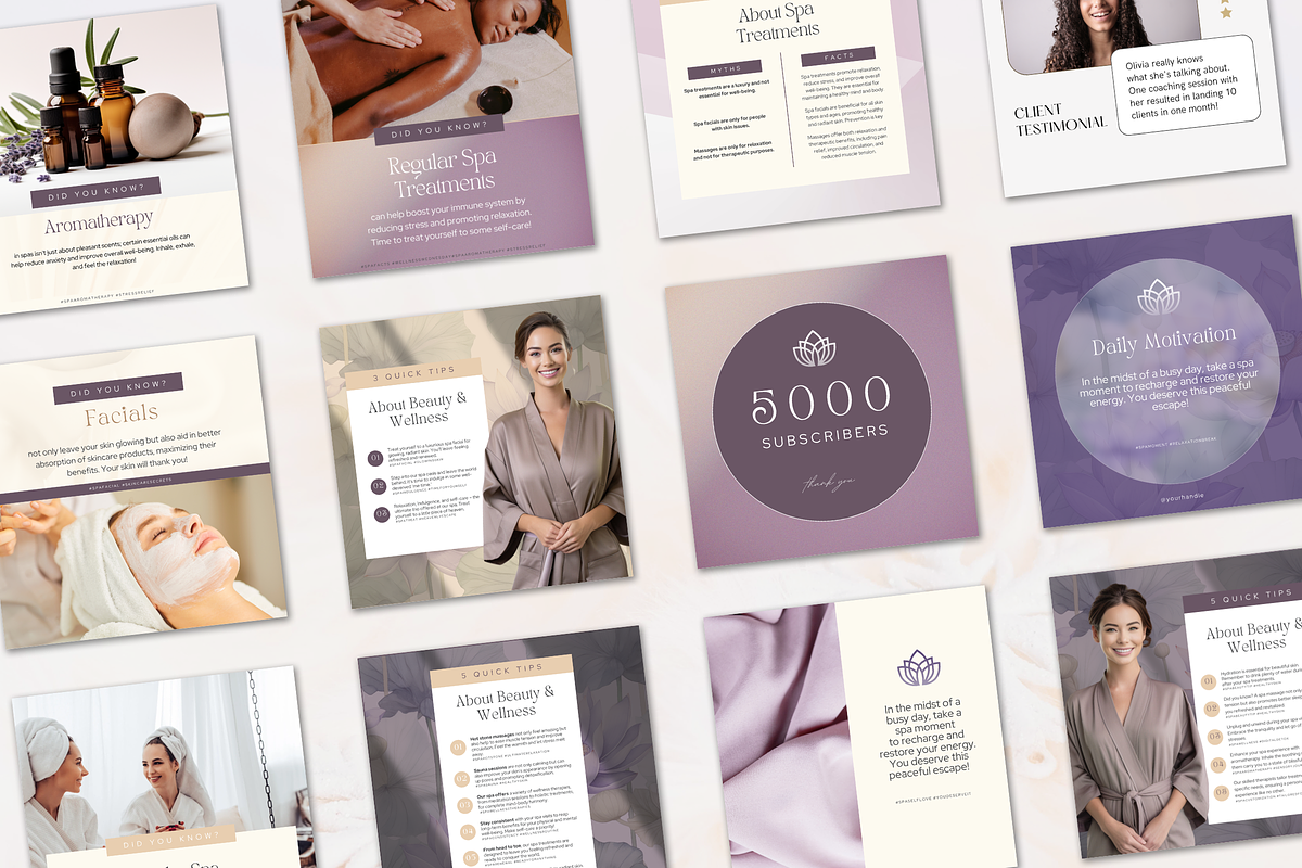 31 Spa Instagram Templates preview 4