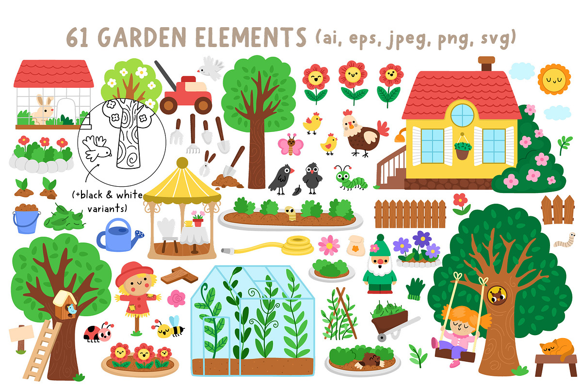 Garden clipart, patterns, designs, an Object Graphic by Lexi Claus (Photo 2 of 11)