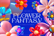 Flower Fantasy: 3D Illustrations, an Object Graphic by marmarina (Thumbnail 1 of 7)
