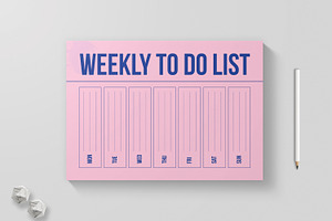 Weekly To Do List Planner Template, a Stationery Template by MightyDesign