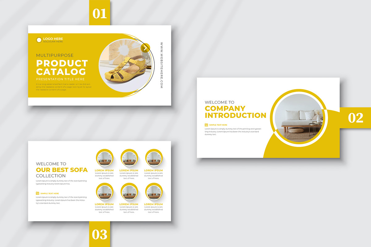 Product Catalog Slides Template, a Presentation Template by pixelcreatx (Photo 1 of 4)
